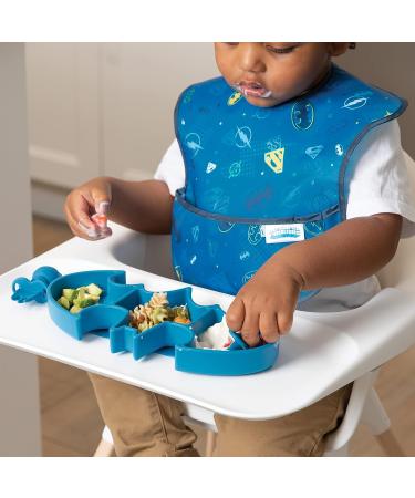 Bumkins Batman Silicone Suction Plate for Toddlers & Babies | Baby Led Weaning & Feeding Supplies | Platinum Silicone | Blue - Buy Online on GoSupps.com