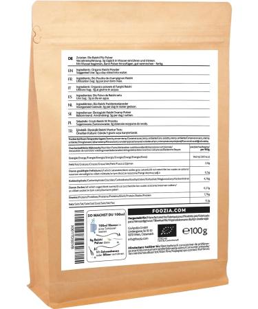 Shop Pure Reishi Powder | Organic Medicinal Mushrooms | Foozia 100g for Immune Support - Buy Online on GoSupps.com