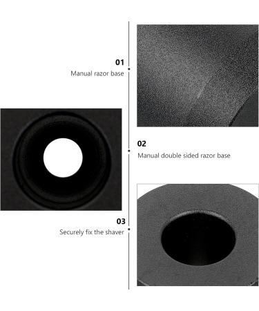 Beaupretty Shaving Brush & Metal Razor Stand for Men - Double-Sided Manual Razor & Shavemate Mini Facial Razor - Compact & Stylish 3.8x3.3cm Black Design - Buy Online on GoSupps.com