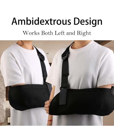 Arm Sling Shoulder Immobilizer for Torn Rotator Cuff - Medical Brace for Elbow & Wrist Injuries Left & Right Arm Men & Women - Support for Fractures Dislocations & Strains - Buy Online on GoSupps.com