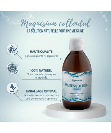 Dioxnatur Pure Magnesium 250ml Liquid Colloidal Magnesium 50ppm + Measuring Cup - Natural Relaxing - Vegan Friendly - Buy Online on GoSupps.com