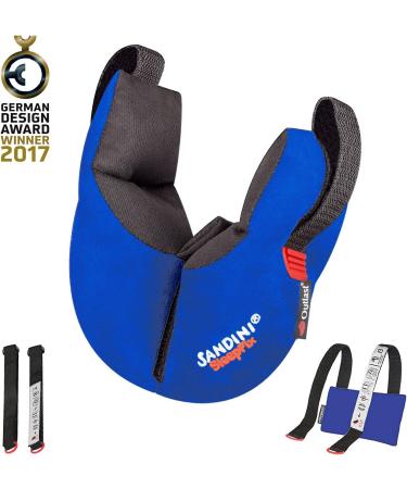 SANDINI SleepFix Kids Outlast Neck Pillow - Supportive Child's Neck Cushion with Temperature Regulation - Ideal for Car, Bike, and Travel - Prevents Head Tilting - Blue - Buy Online on GoSupps.com