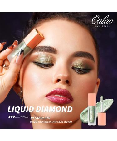 Buy Oulac Green Glitter Eye Shadow - Vegan Cruelty-Free Metallic Liquid Eyeliner 5.4g | Long-Lasting & Wrinkle-Free Eye Makeup - Buy Online on GoSupps.com