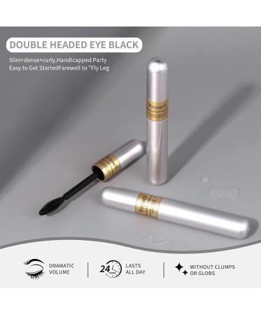 Lash Mascara - Waterproof Mascara Black Double Effect - Lengthening Voluminous Essence Mascara for Lifting Curling Multiplying Eye Makeup - Buy Online on GoSupps.com