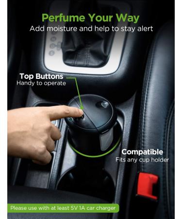InnoGear Car Diffuser USB Essential Oil Humidifier - Aromatherapy for Office, Travel, Home & Vehicle (Black) - Buy Online on GoSupps.com