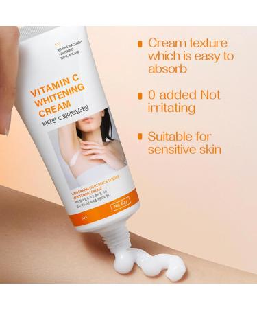 Vitamin C Underarm Brightening Cream Skin Lightening Cream Vitamin C Armpit Brightening Cream Dark Underarms Treatment Body Cream for Dark Spot Corrector Lightening Cream for Knees& Elbows & Leg - Buy Online on GoSupps.com