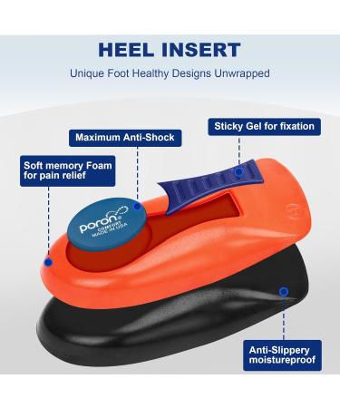 Heel Cups for Heel Pain Relief | Plantar Fasciitis & Heel Spurs Inserts | Arch Support Shoe Inserts for Women/Men | Max Shock Absorption Sizes 6-11.5/4.5-9.5 - Buy Online on GoSupps.com