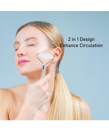 Jade Roller & 2-in-1 Face Massager - GUA-SHA Facial Tools for Home Use | Jadestein Skin Care Device - Eye Massage & Facial Lifting - Buy Online on GoSupps.com