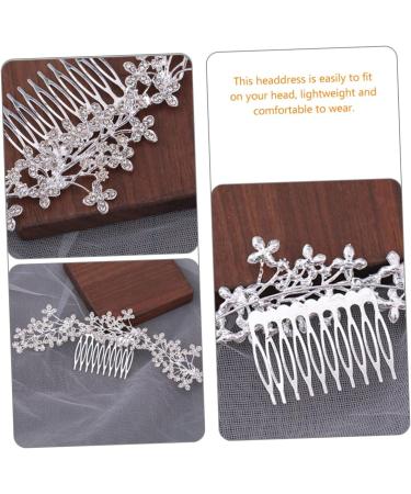 MAGICLULU Rhinestone Alloy Hair Comb Bride Accessories Wedding Hair Accessories Bridal Headpieces Rhinestone Hair Accessories Bridal Flower Hair Comb Hairpin Decorate European and American - Buy Online on GoSupps.com