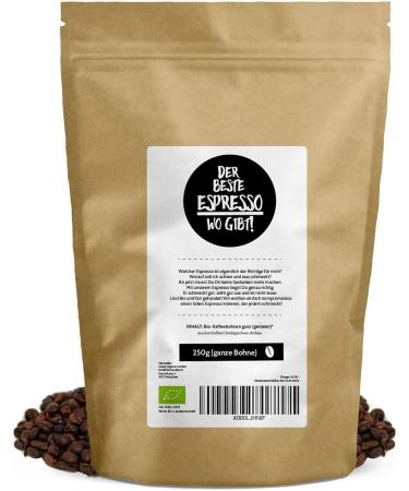 Biotiva DER Beste Espresso WO GIBT! - 250g (Beans) - Premium Organic Quality - Perfect Cream - Full-Bodied in Taste - Fresh Roast - Buy Online on GoSupps.com