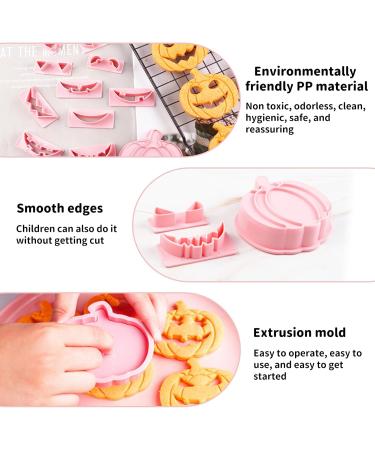 WNV 12-Piece Pumpkin Pancake Cookie Cutter Set with Custard Cream Biscuit Cutter - Perfect for Spooky Cake Decorations and Sandwich Cutters for Children - Buy Online on GoSupps.com