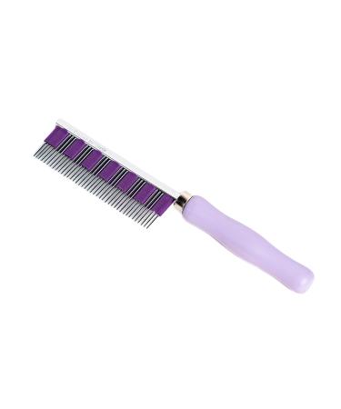 Small Pet Select Hair Buster Comb for Dogs, Cats, and Rabbits, Metal Fur Detangler and Grooming Tool for Small Pets and Animals, with Removable Rubber Tine Sleeve