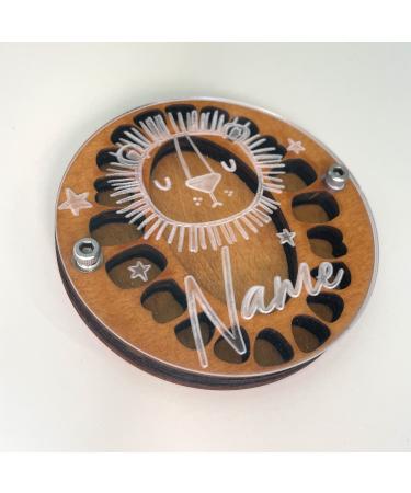 DRYSSON tooth box lion personalized tooth safe for milk teeth motif milk tooth box boy girl wooden milk tooth box