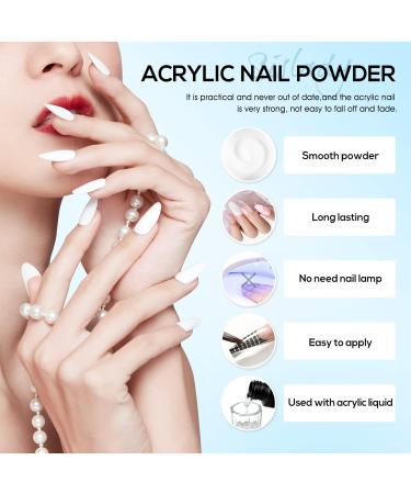 PEACECOLOR 3PC 8G White Acrylic Powder Set Professional for Quick Acrylic Nail Extension Acrylic Nail Kit Long-Lasting Nail Carving No Nail Lamp Needed DIY Nail Art at Home Gifts for Women Girls XA-47 - Buy Online on GoSupps.com