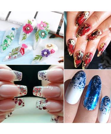 Dried Flowers, Foil Nail Chips, Glitter Stickers - Nail Art Supplies - Buy Online on GoSupps.com