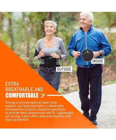 AllyFlex Sports Lumbar Support Ergonomic Back Brace for Men & Women | XL/XXL Pain Relief & Lightweight Design for Back Support - Buy Online on GoSupps.com
