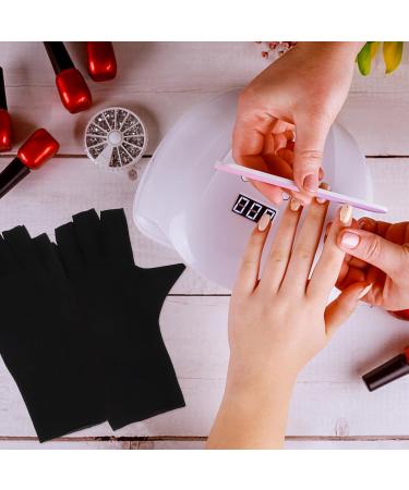 Beavorty 2 Pairs pink gloves sun gloves nail art UV gloves UV protective gloves for manicure nail UV gloves manicure gloves anti UV nail art accessory Nail supplies Nylon breathable - Buy Online on GoSupps.com