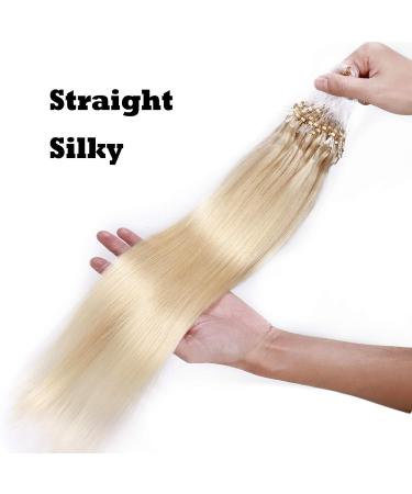 Microring Extensions - 50cm Platinum Blonde Remy Real Hair 50 Strands x 1g for Ultimate Volume - Buy Online on GoSupps.com