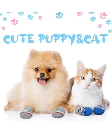 24 Pieces Non Slip Dog Socks for Small Dogs - Indoor Paw Protectors for Hardwood Floors - 6 Styles (Small) - Buy Online on GoSupps.com