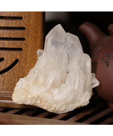 1PC Natural White Crystal Cluster Irregular Quartz Stone Specimen for Home Fish Tank Garden Bonsai Decoration Crystal Cluster (Color : Crystal Cluster 1pc Size : 80-120g) 80-120g Crystal Cluster 1pc - Buy Online on GoSupps.com