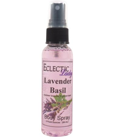 Lavender Basil Body Spray 2 ounces Body Mist for Women with Clean Light & Gentle Fragrance Long Lasting Perfume with Comforting Scent for Men & Women Cologne with Soft Subtle Aroma For Daily Use 2 Fluid Ounces