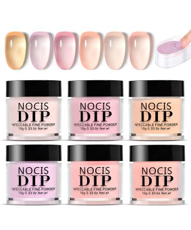 Kit de poudre trempette ongles 6 couleurs