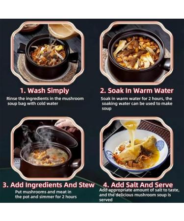 Soup Package of 11 Types of Mushrooms Dry Abalone Nutritious Mushroom And Herb Soup Set QICAIJUNGUTANG 11 Types Mushroom Soup Packets (5Pcs) - Buy Online on GoSupps.com
