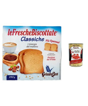 Italian Gourmet E.R. Grissinbon FrescheBiscottate Biscottate Classiche Biscottate Biscottate Classique Biscottate Pain Cuit au four de 250 g chaque paquet contient Biscottate + Italian Gourmet Pulpa 400 g