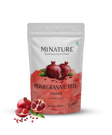 minature Pomegranate Peel Powder (Punica granatum) | 100% Pure and Natural | 227g(8oz) (1/2 lb) | Non-GMO | Rich in anti-oxidants and Vitamin C| Skin and Hair Mask | Resealable Zip Lock Pouch