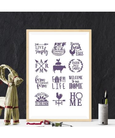 BOOLOOEN Farm Life Silk Screen Stencil Mesh | Reusable Self Adhesive 8.5 * 11inch - Buy Online on GoSupps.com