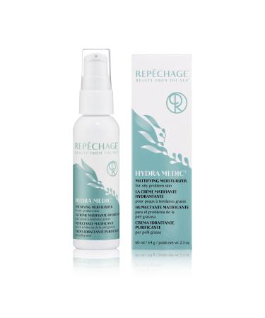 Repechage Hydra Medic Mattifying Moisturizer For Oily Problem Acne Prone Skin Light Fragrance Oil & Grease Free Made with Natural Botanicals Perfect Under Makeup for Men & Women 2 oz