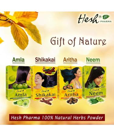 Hesh Herbal Hair Care Combo Pack - Amla, Neem, Shikakai, Aritha Powder 100G each - Buy Online on GoSupps.com