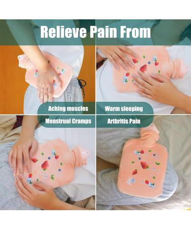 1000ml Pink PVC Hot Water Bottle with Waist Warmer Cover - Neck, Shoulder, Back, Legs Warmth - Buy Online on GoSupps.com