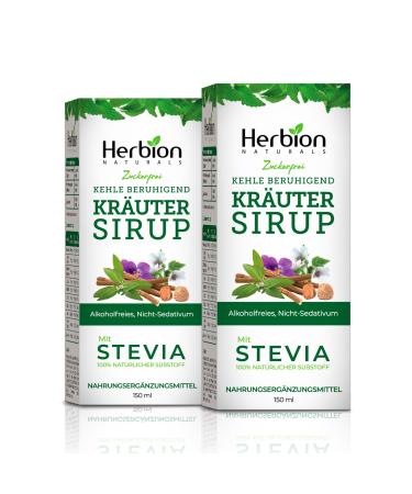 Herbion Pakistan LTD Herbion Naturals Cough Syrup with Stevia Green Sugar Free 50 fl oz Pack of 2