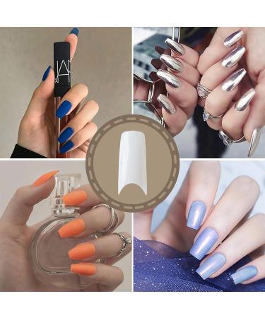 YAWALL French Nail Tips 500 PCS White Half Cover False Nails - DIY Finger Extension - Buy Online on GoSupps.com