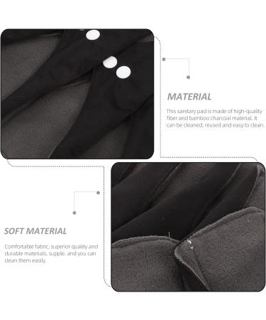 Healifty Charcoal Menstrual Pads Set - Reusable & Washable Sanitary Pads for Women & Girls with Storage Bag - Buy Online on GoSupps.com