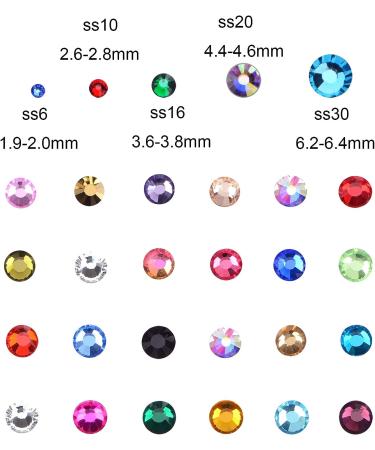 6800+PCS Mixed Sizes Hotfix Rhinestones Crystal Kit for DIY Shoes, Clothes & Bags - Includes Tweezers and Picking Pen - 22 Colors Available - Buy Online on GoSupps.com