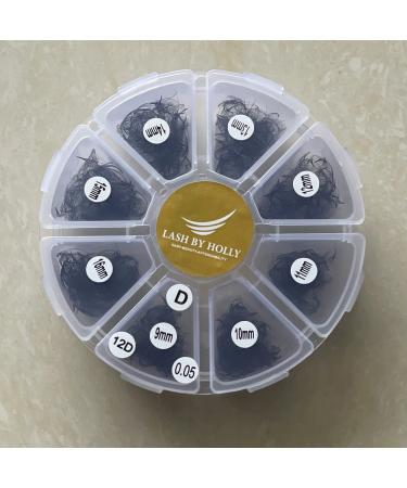 800 FANS LASH BY HOLLY PRE-MADE HAND MADE LASH FANS - MIX LENGTHS 9-16MM. (HYBRID 5D800FAN-D)