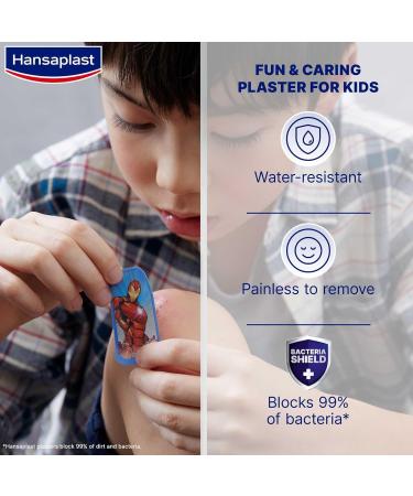 Hansaplast MARVEL Avengers Children s Plasters - 20 Strips | Fun & Kid-Friendly Bandages for Wounds - Buy Online on GoSupps.com