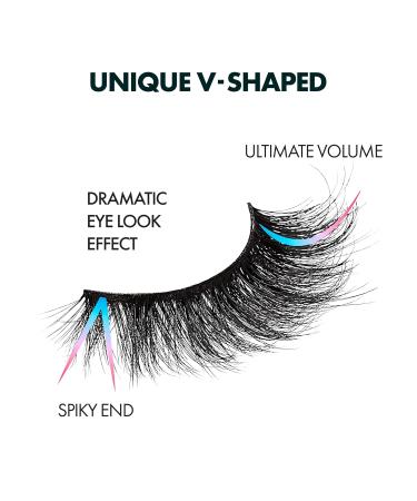 i-ENVY V-Shaped Volume Strip Lashes - Dramatic Soft Reusable Cat Eye Fluffy Falsies (01) - Trendy Spiky Extensions for Stunning Looks - Buy Online on GoSupps.com