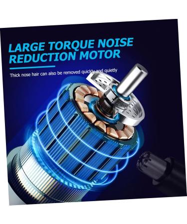 Beaupretty Nose Hair Trimmer & Electric Facial Cleaner for Men & Women - Metal Razor Shaver Body Shavers Hand Wisking Tool - 13x1.6cm Black - Buy Online on GoSupps.com