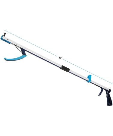 Luxet Grabber Reacher Tool 32 Inch - Strong Grip, Magnetic Tip, Trash Picker Grabber for Elderly - Durable & Lightweight - Dressing Stick - 1-Pack - Buy Online on GoSupps.com