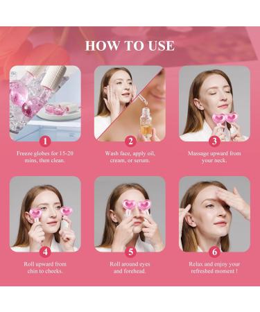 Heart-Shaped Ice Globes for Facials | Unique Skincare Tool Ideal Birthday Gift | Innovative Facial Massager - Purple - Buy Online on GoSupps.com