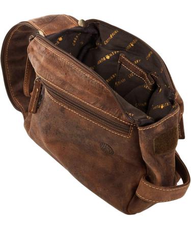 Buy Greenburry Leather Toiletry Bag 1737 - Brown Antique Cosmetic Bag | International Shipping Available - Buy Online on GoSupps.com