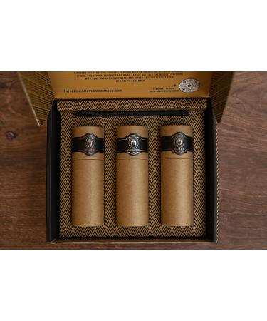 Bearded Mack Groomsmen Beard Oil Gift Set - Premium 3-Pack with Carbon Fiber Comb | Ideal Groom & Groomsmen Gift - Buy Online on GoSupps.com