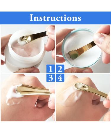 WLLHYF Mini Metal Makeup Spatula Skin Care Cosmetic Spoon Reusable Applicator Beauty Scoop for Facial Cosmetic for Face Mask Cream Lotions Moisturizers (3 Gold) - Buy Online on GoSupps.com