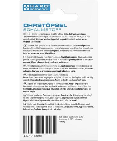 Shop Haro Medical Care Noise Stop Earplugs (6 Pieces) - Enhance Calm Sleep & Focus - Effective Noise Protection for Travel & Daily Use - Buy Online on GoSupps.com
