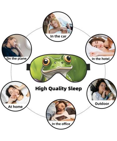 Cartoon Frog Sleep Mask - Adjustable Breathable Eye Mask for Comfortable Sleep | International Shipping Available - Buy Online on GoSupps.com