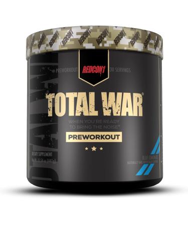Redcon1 Total War - Pre Workout, 30 Servings, Boost Energy, Increase Endurance and Focus, Beta-Alanine, Caffeine (Blue Lemonade)