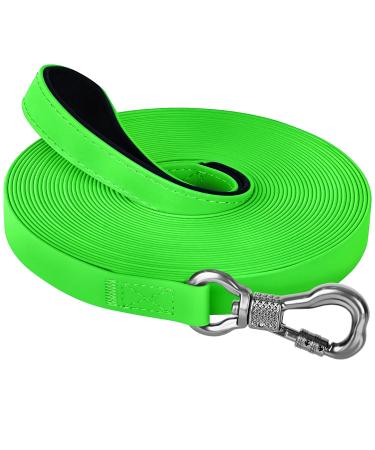 X XBen waterproof tow lines for dogs 10m of rubberized drag line with lockable carabin dog leash for medium -sized dogs robust training lines with hand loop 10m apple green - Buy Online on GoSupps.com